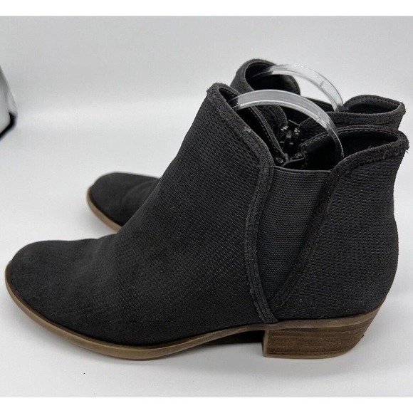 Kensie Womens Size 8.5 Gerona Flexible Foam Suede Casual Ankle Booties Dark Gray - Picture 4 of 9
